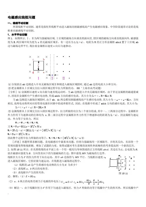 电磁感应线框问题