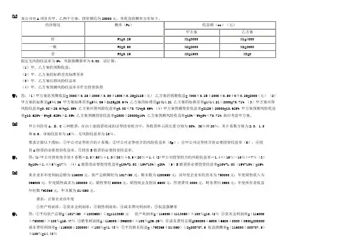 财务管理学计算题(DOC)