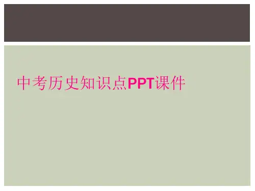 中考历史知识点PPT课件