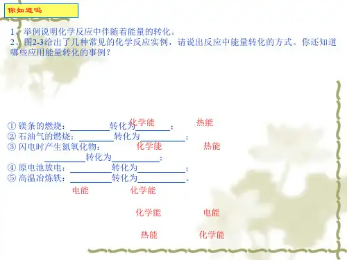 化学反应中的能量变化