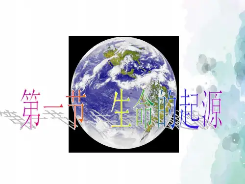 冀少版-生物-八年级下册-生命的起源 精品课件 冀少版