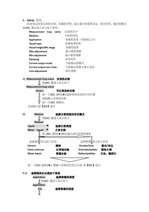 德国vega雷达液位计模块调试中文分解说明-1.调试量程