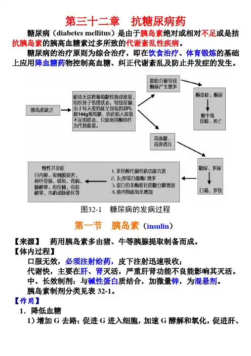 第三十二章  抗糖尿病药