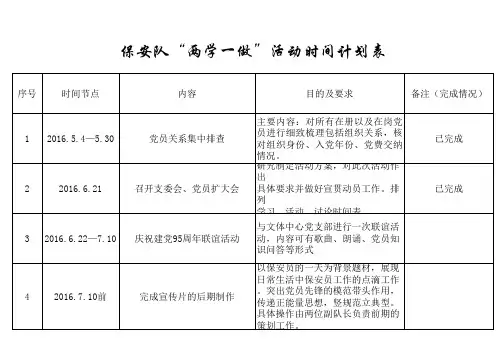 两学一做时间表
