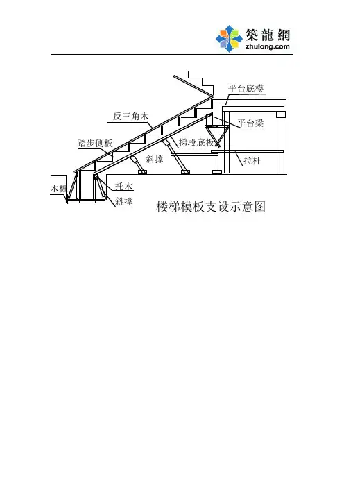 楼梯模板支设示意图