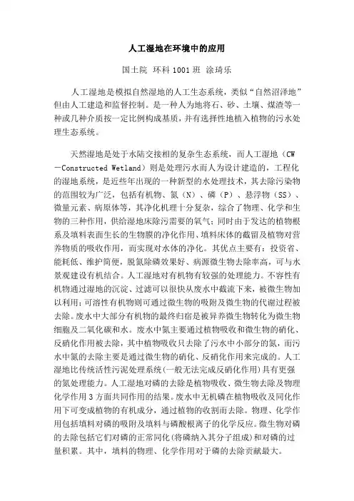 人工湿地生物净化技术的基本原理是