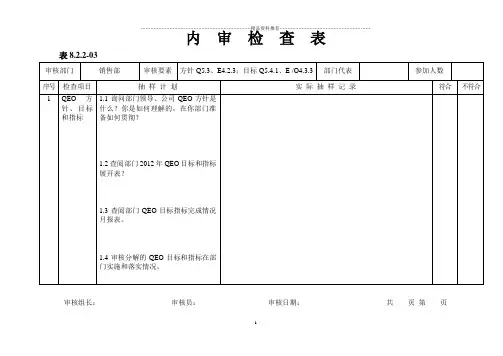 内审表