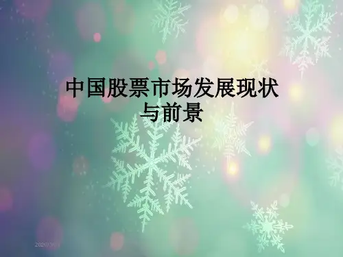 中国股票市场发展现状与前景