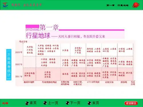 第一章 第一讲 地球和地图三维设计一轮复习
