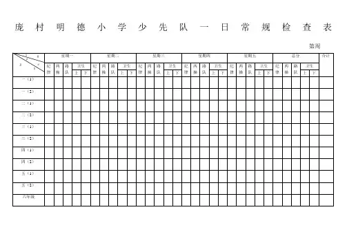 少先队检查表