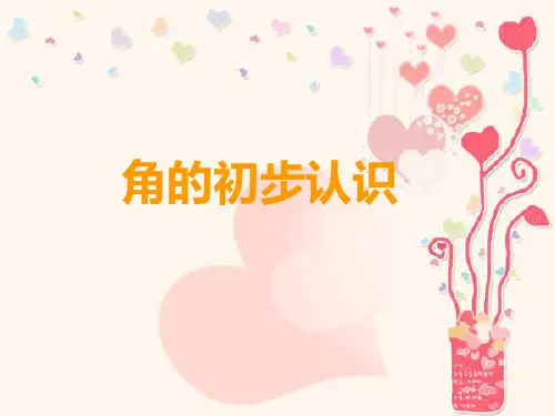 第1课时：角的初步认识