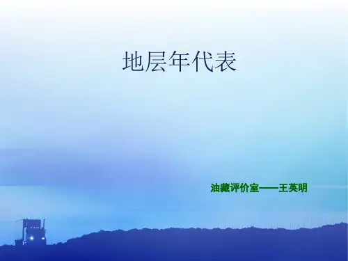 地层年代表-