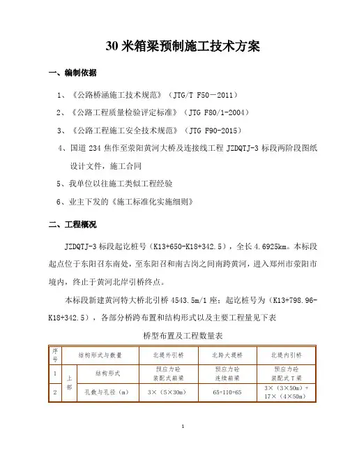 30m箱梁预制施工方案-----