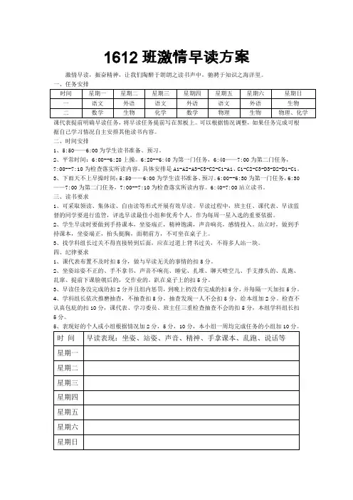 激情早读