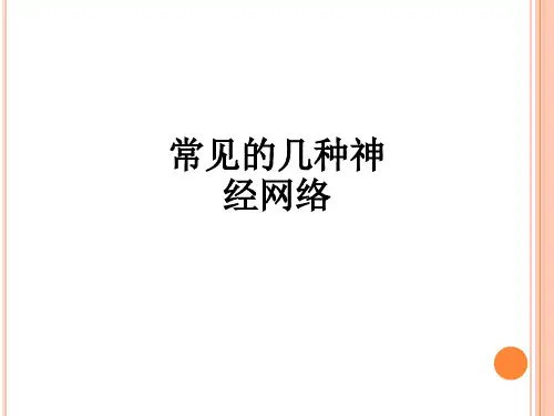 常见的几种神经网络ppt课件