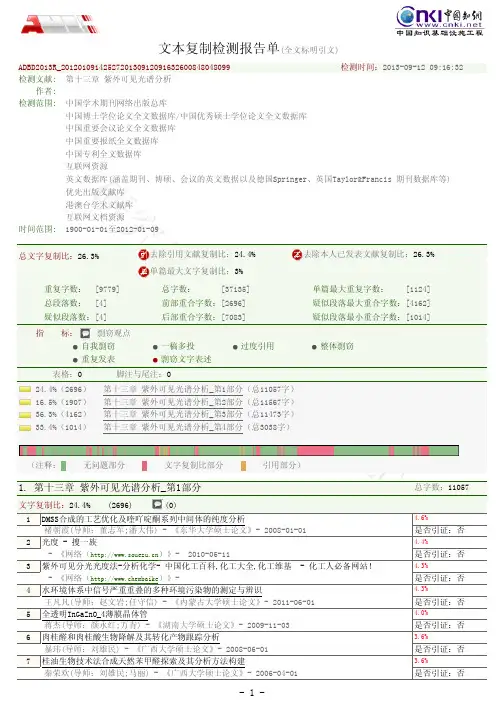 26.3%第十三章紫外可见光谱分析
