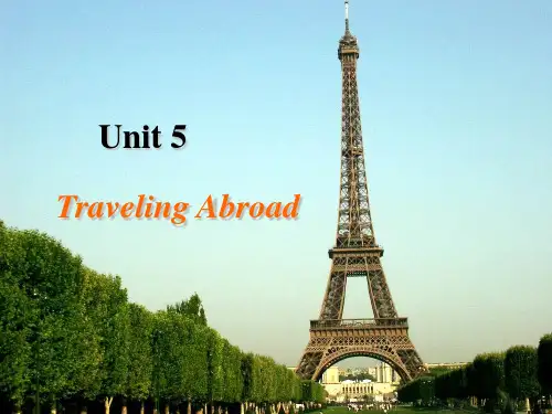 高二选修7 Unit 5 Traveling abroad-Reading
