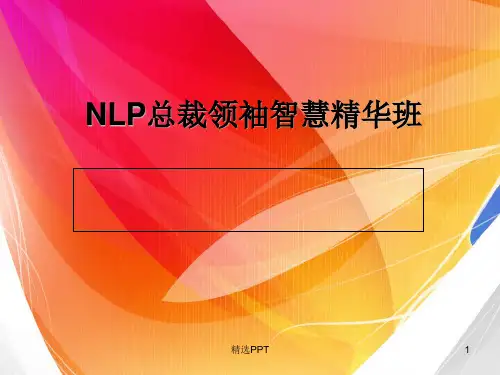 NLP总裁领袖智慧精华班