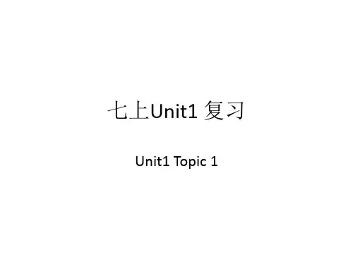 Unit1复习课件 仁爱版七年级英语上册