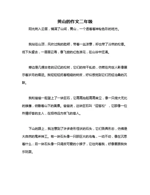 黄山的作文二年级