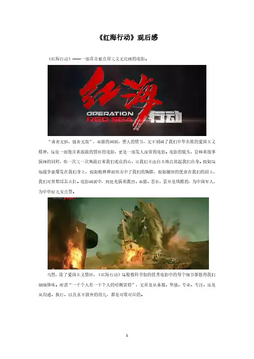红海行动观后感