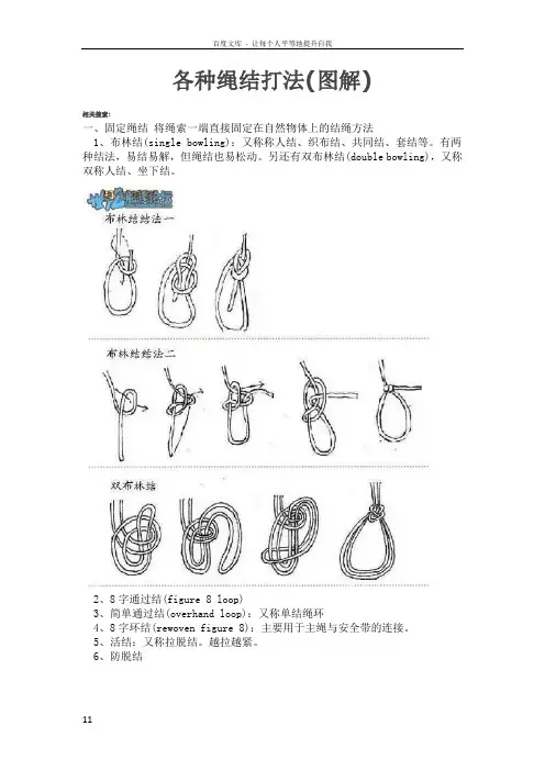 各种绳结打法