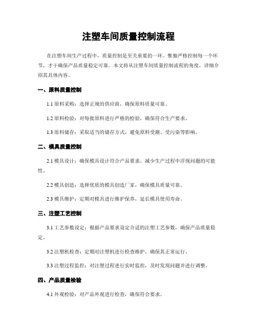 注塑车间质量控制流程