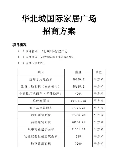 家居建材市场招商方案 2