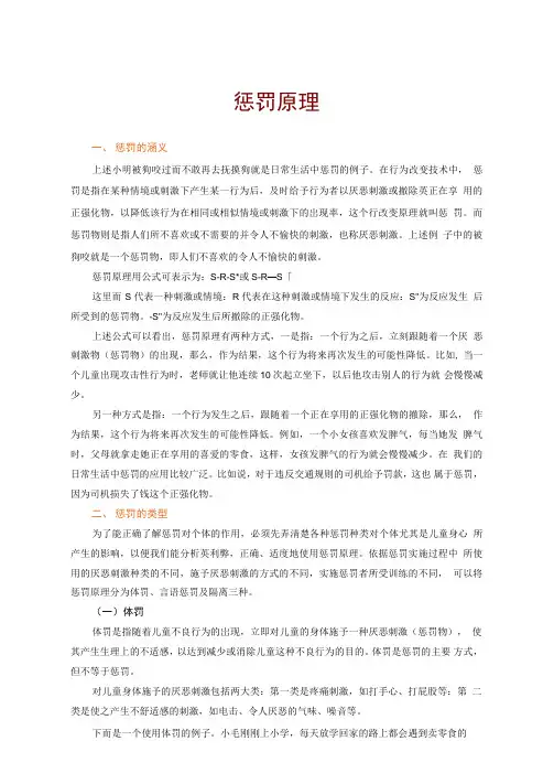 儿童行为矫正：惩罚原理