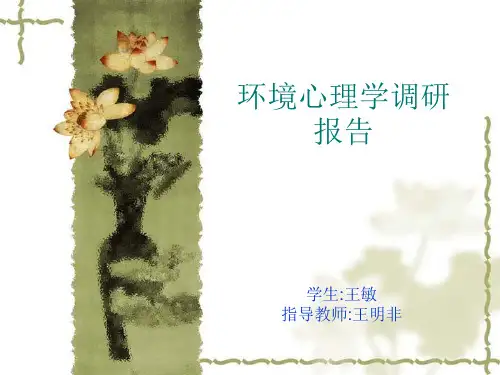 环境心理学调研报告FFF