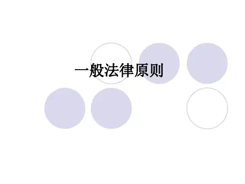 一般法律原则