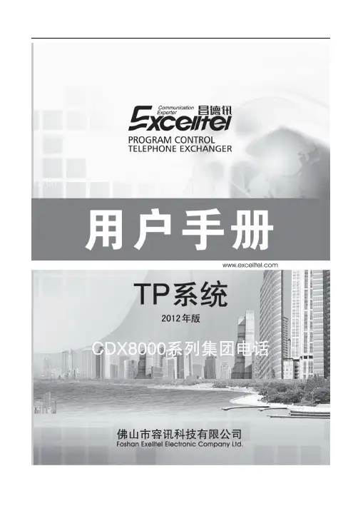 CDX8000-TP系统用户手册(适用于TP832、848、880、16120、16128系列)