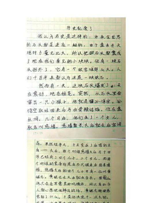 历史乱套了全文阅读