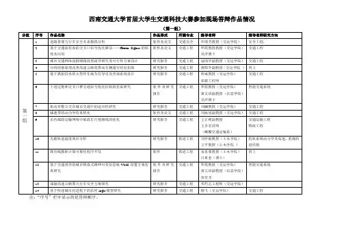 交通科技大赛作品讲解