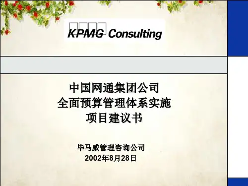 中国网通全面预算管理体系实施(ppt 49页)