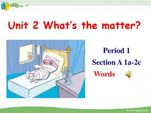 Unit 2 Whats the matter. 精品资料包