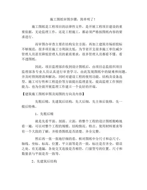 施工图纸审图步骤,简单明了!