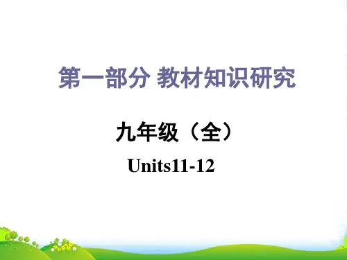人教版九年级中考英语Units1112复习课件