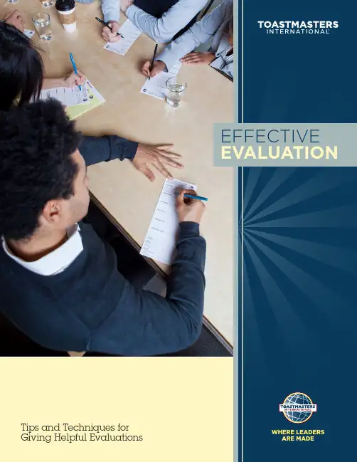 Effective evaluation