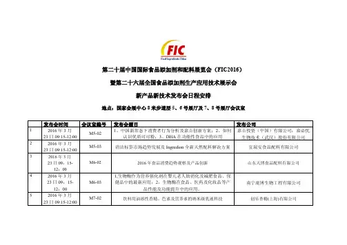 FIC2016新产品新技术发布会