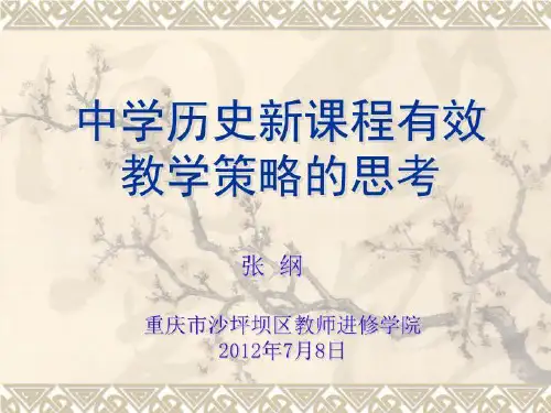 中学历史新课程有效学策略的思考
