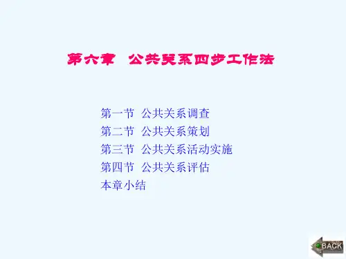 (现代公共关系学理论与实务)第六章公共关系四步工作法