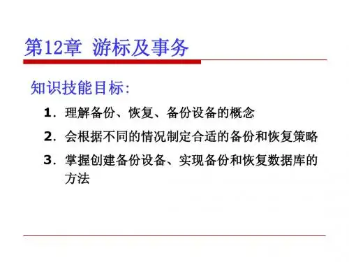 SQL Server数据库应用开发技术 第12章