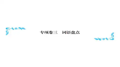 14 专项三词语盘点