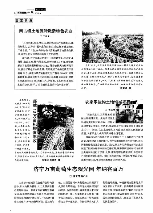 南古镇土地流转激活特色农业