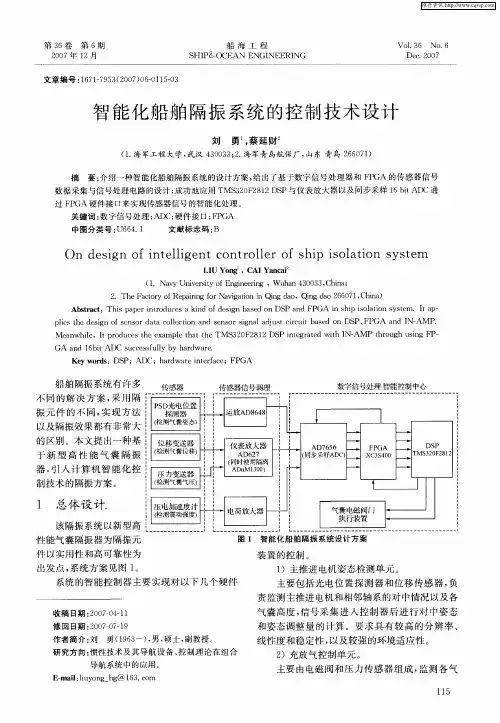 智能化船舶隔振系统的控制技术设计