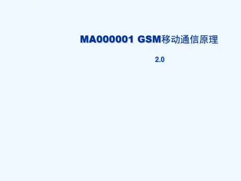 MA000001GSM移动通信原理ISSUE20