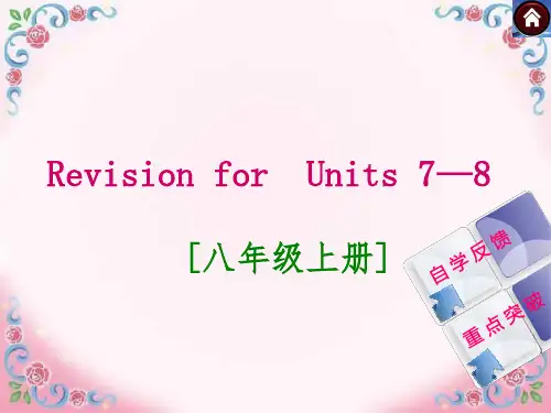 译林牛津版8上Unit 7- 8复习课教学课件 (共17张PPT)