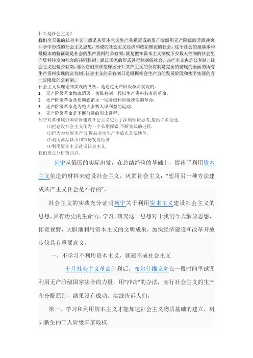 什么是社会主义 2