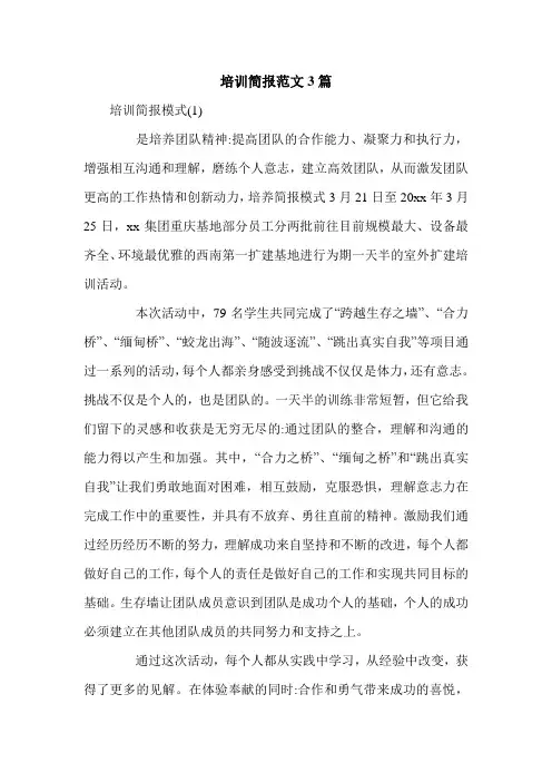 培训简报范文3篇.doc